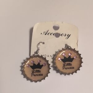 Fashion‎ Jewelry Little Princess Earrings - Pink and Black